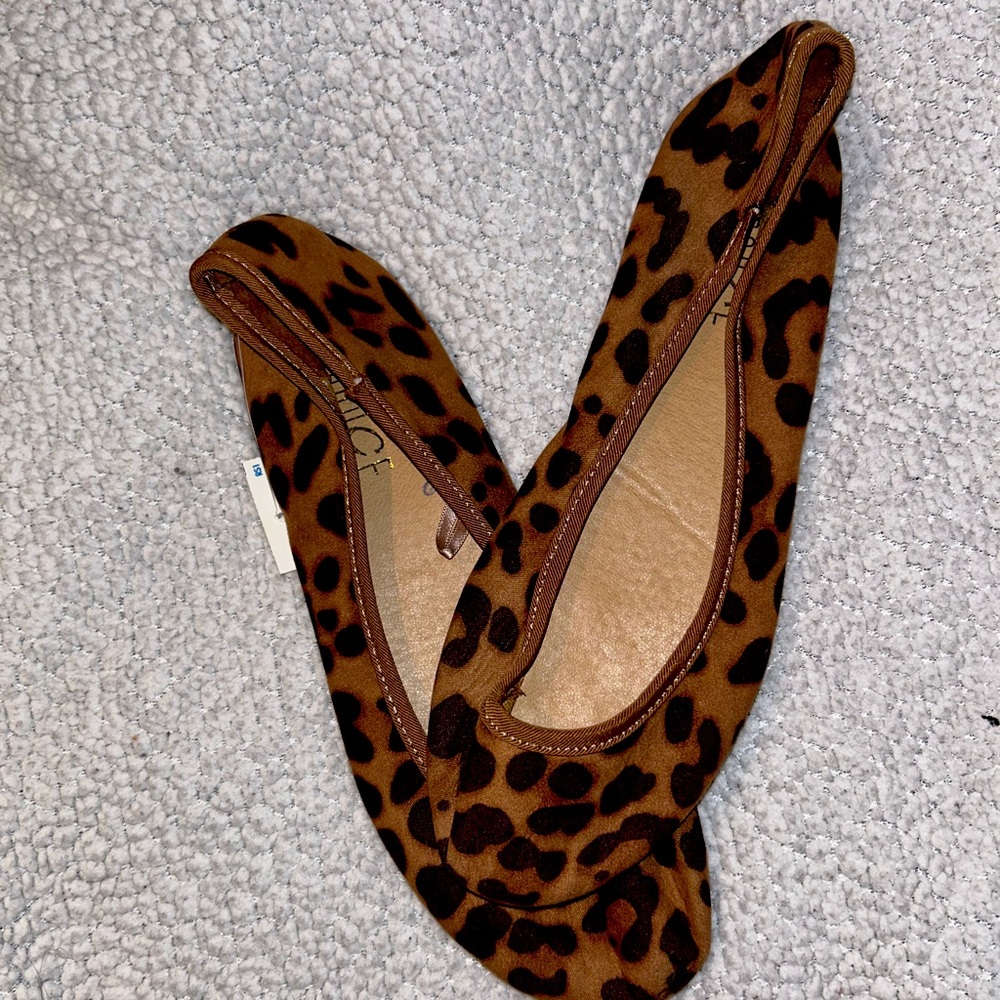 Leopard Print Flats. Size 6.5